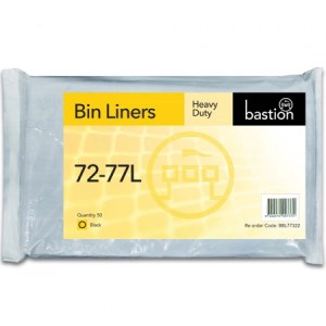 Bastion Black Bin Liner 72-77 Litre Heavy Duty Bin Liners - Carton/250