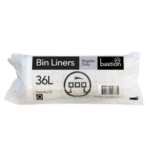 Bastion Black Bin Liner 36 Litre Regular Duty Bin Liners