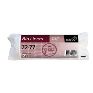 Bastion Black Bin Liner 72-77 Litre Regular Duty Bin Liners